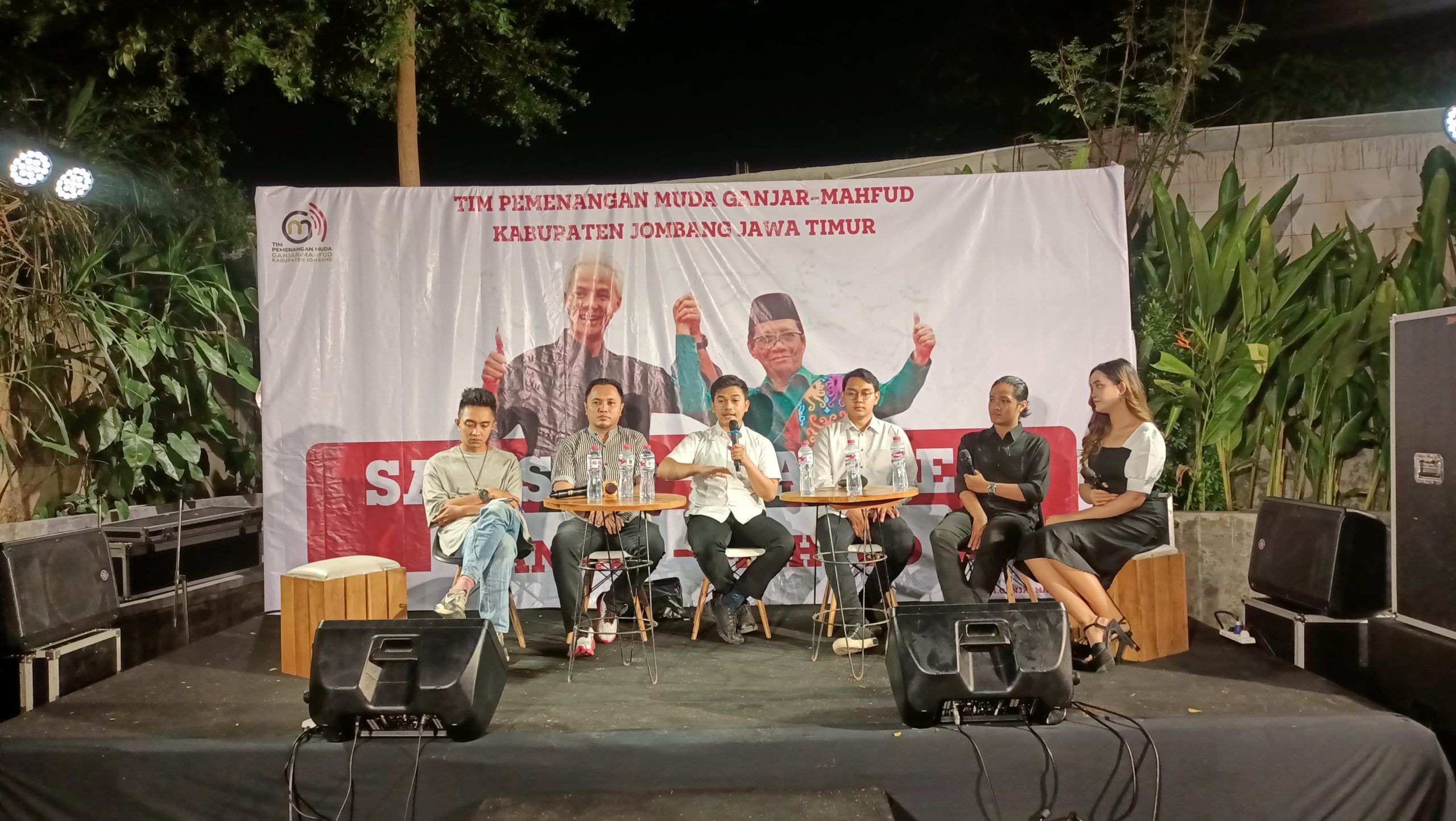 Tpm Ganjar Mahfud Jombang Gelar Dialog Gagasan. (FOTO : Anggit Pujie Widodo)