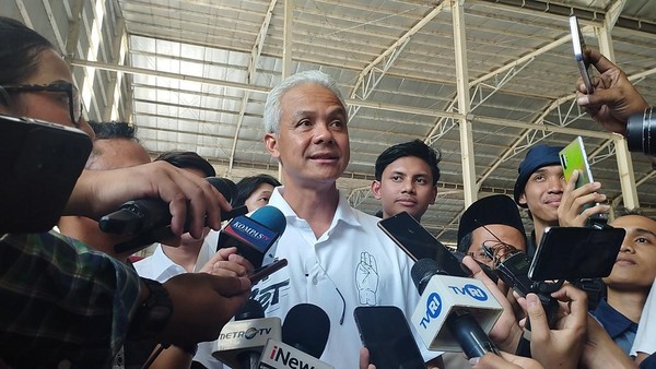 Calon Presiden Capres Nomor Urut 3 Ganjar Pranowo Di Jepada Jateng. (FOTO : detikcom)