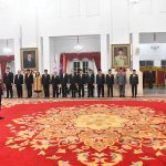 Presiden Jokowi melantik TNI Mohamad Tonny Harjono sebagai KSAU, Jumat (05/04/2024), di Istana Negara, Jakarta.