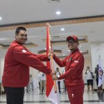 Menteri Pemuda dan Olahraga (Menpora) RI Dito Ariotedjo mengukuhkan dan melepas Kontingen Pelajar Indonesia ASEAN Schools Games (ASG) 2024 di Auditorium Wisma Kemenpora, Senin (27/5) siang. Kontingen atlet pelajar Indonesia ini akan bertanding dalam ajang ASG ke-13 yang berlangsung di Da Nang, Vietnam, mulai 31 Mei sampai 9 Juni 2024.