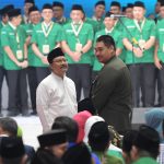 Menteri Pemuda dan Olahraga Republik Indonesia (Menpora RI) Dito Ariotedjo, menghadiri Pelantikan Pimpinan Pusat (PP) Gerakan Pemuda (GP) Ansor, Masa Khidmat 2024-2029 di Istora Senayan, Jakarta, Senin (27/5). Pelantikan ini juga dihadiri Presiden Joko Widodo.