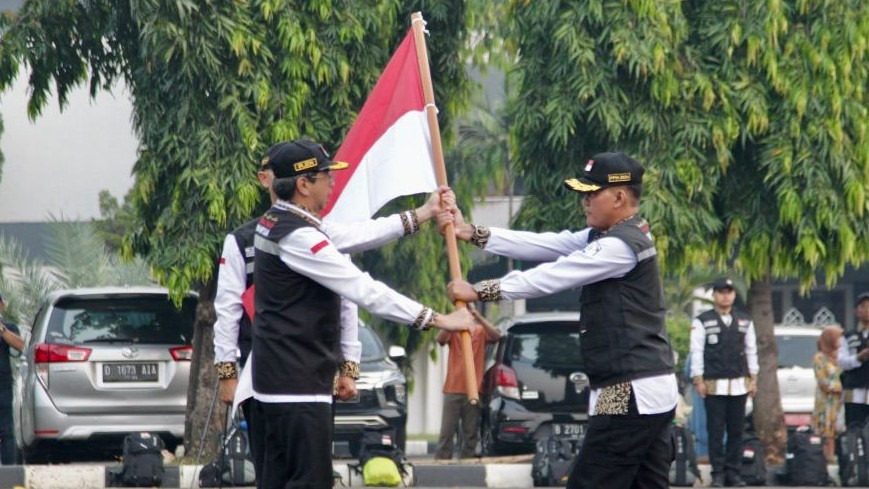 Pelepasan keberangkatan PPIH Arab Saudi di Pondok Gede Jakarta (FOTO: Dok. Kemenag)