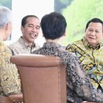 Momen Menteri Pertahanan Prabowo Subianto mendampingi Presiden Jokowi menyambut PM Lee didampingi Wakil PM Lawrence Wong di Istana Kepresidenan Bogor, Jawa Barat, Senin, (29/4/2024). (FOTO: Biro Pers Sekretariat Presiden).