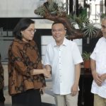 Tim Gugus Tugas Sinkronisasi Prabowo-Gibran menemui Menteri Keuangan Sri Mulyani di kantor pusat Kementerian Keuangan, Jakarta, pada, Jum'at (31/5/2024) (Info Indonesia/ Farid Abdullah)