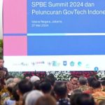 Presiden Joko Widodo meluncurkan teknologi pemerintahan (Government Technology/GovTech) Indonesia bernama INA Digital dalam acara Sistem Pemerintahan Berbasis Elektronik (SPBE) Summit 2024 di Istana Negara, Jakarta