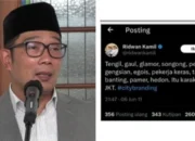 5 Cuitan Lawas Ridwan Kamil di X