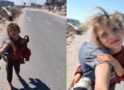 Video Anak Palestina Gendong Adik dengan Kaki Terluka Viral di Media Sosial
