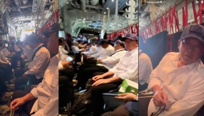 Pengalaman Naik Pesawat Hercules Pertama, Video Nusron Wahid Tegang Pegang Tasbih Viral