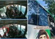 Viral, Bus Trans Jatim Diserang Orang Tak Dikenal di Jembatan Suramadu