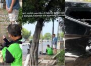 Ojol Tabrak Mobil Hingga Penyok, Tapi Sikap Pemilik Begini