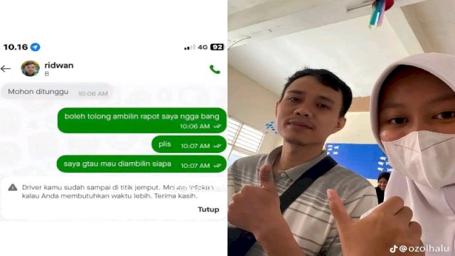 Driver Ojol Dapat Orderan Unik: Ambil Rapor Siswa di Sekolah
