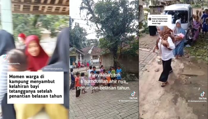 Viral, Kelahiran Bayi Ini Disambut Warga Sekampung: Alhamdulillah Setelah Belasan Tahun