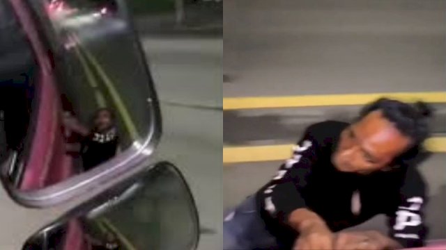 Video Preman Nyangkut di Mobil saat Memalak Sopir Viral, Netizen: Biar Kapok