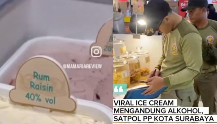 Viral Es Krim Beralkohol 40 Persen di Surabaya